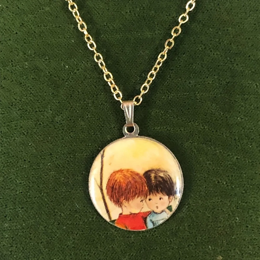 Vintage Fran Mar Moppets Pendant Necklace
